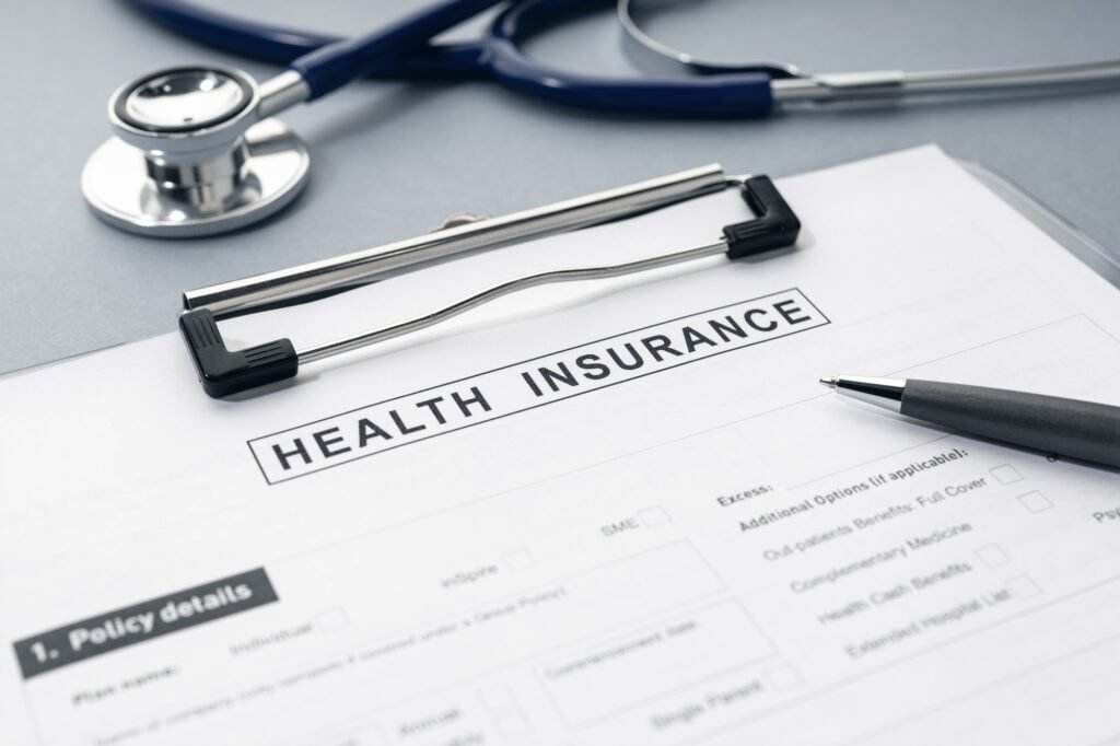 What insurance does APT Urgent Care accept ? Health Insurance form on desk